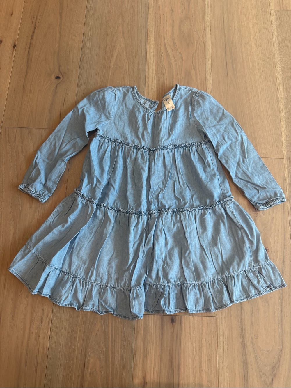 OshKosh B'gosh Light Blue Tiered Ruffle Dress